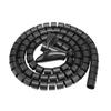 Flexible Spiral Tube Cable   Wire Wrap Cord Protector Wire Storage Black 1.5m * 16mm