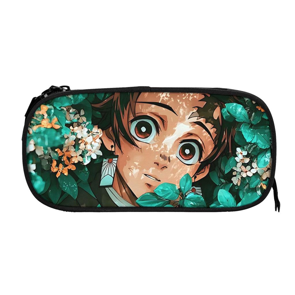 Custom Demon Slayer Large Capacity Bags for Child shounen manga School Pencil Bag for Boys Gilrs Kids