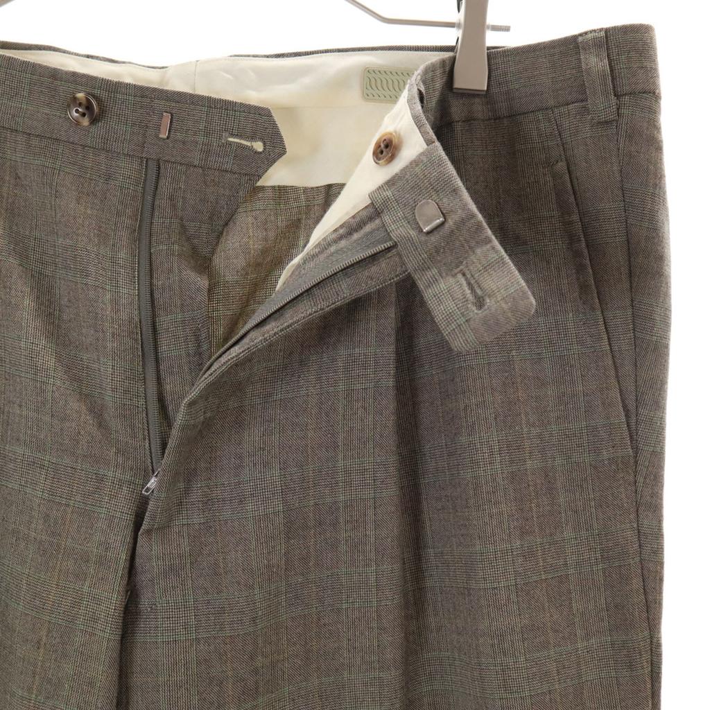Lanvin 90s Wool Old Check Pattern Suit Setup ST50-56 Gray Men's Used