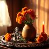 Pure Brass God Idol's | 2 Inch | Small Idols for Pooja Room - Home Decor | Car | House Warming Gifts | Decoration Items (Ganpati & Laxmi Devi)
