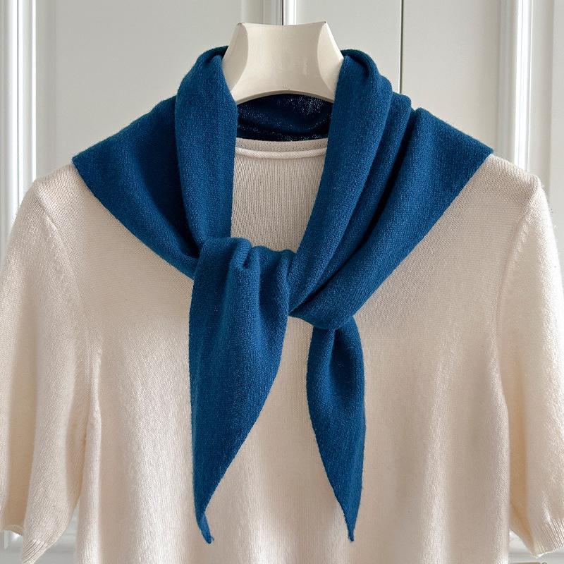 British Korean Triangle Scarf  Wool Triangular Scarves Women Headscarf Knitted Shaws Multi-Functional Warm Knitted Poncho