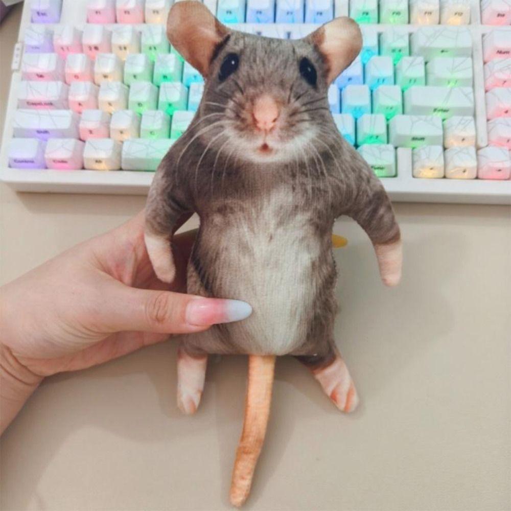 12/24cm Plush Mouse Doll Plush Cartoon Mouse Doll New Animal Figure Doll Bag Charm Doll
