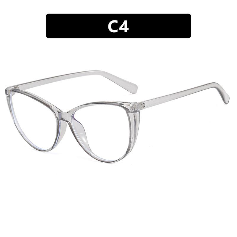 Large frame cat eye retro glasses frame anti-blue light Internet celebrity large frame glasses frame can be equipped with myopia plain flat glasses