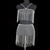 Handmade Pearl Body Chain Set Women Waist Bra Decorative Accessory Stage Performance Outfit