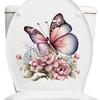New Painted Pink Beautiful Flower Butterfly Sticker Bathroom Toilet Waterproof Toilet Lid Toilet Sticker