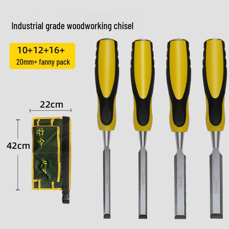 Premium Alloy Steel Woodworking Chisel Set – Complete Flat Chisel Tools for Carving and Decoration