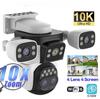 10K UHD WiFi6 20MP Outdoor Security Camera with 10X Zoom Four Screens Four Lenses PTZ Auto-Tracking Waterproof for CCTV