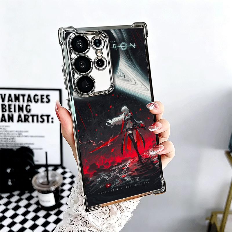 Honkai Star Rail Acheron Plating Phone Case For Samsung Galaxy S24 S25 FE S26 Edge S23 Ultra S22 S21 Plus S20 Anti-Fall Airabag