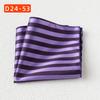 Striped Polyester Silk Pocket Square for Wedding or Business