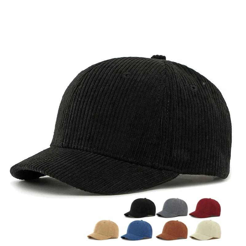 Winter Cotton Solid Casquette Warm Baseball Cap Adjustable Outdoor Snapback Hats for Men and Women 115