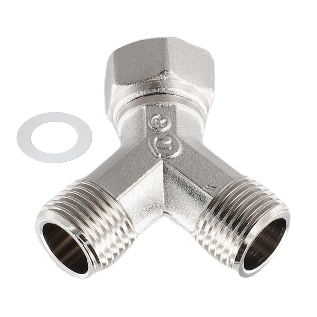 1Pc Copper Y Shape Splitter Connector for Dishwasher Washing Machine Plumbing 1/2 inch Pipe Tap Adapter Water Supply