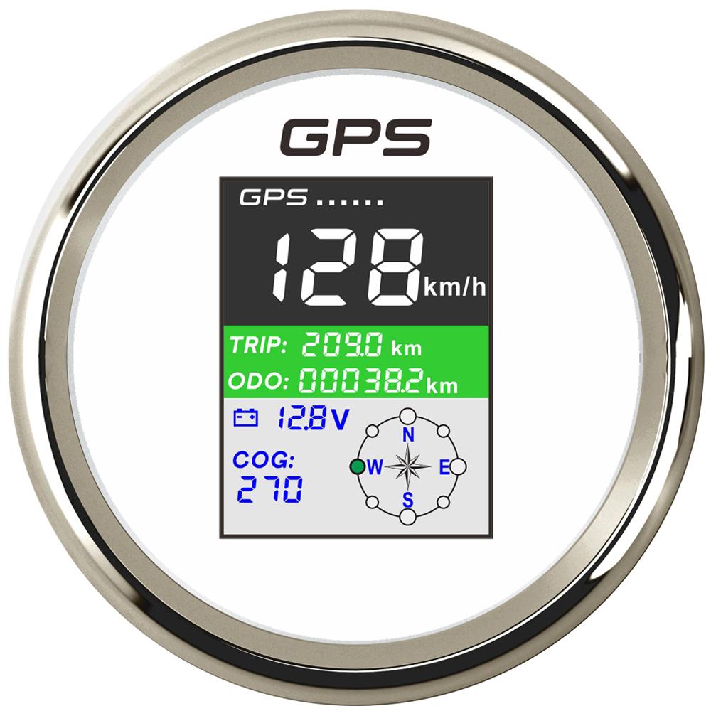 85MM Car Boat Gauge GPS Speedometer With GPS Antenna TFT Screen Waterproof Speed Meter SOG COG TRIP ODO Voltmeter 9-32V