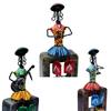 Musician Dolls Wall Hanging Metal Showpieces Handmade Iron Home Decor Tabletop Statues for Living Room