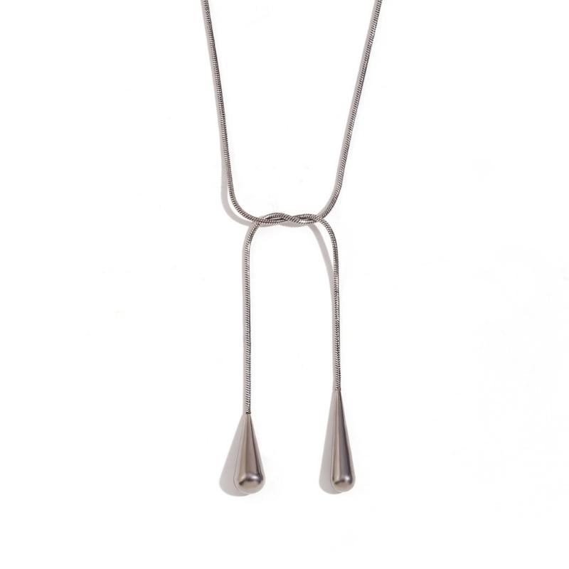 Minimalists Teardrop Necklace Crafted From Stainless Steel for Everyday Elegant