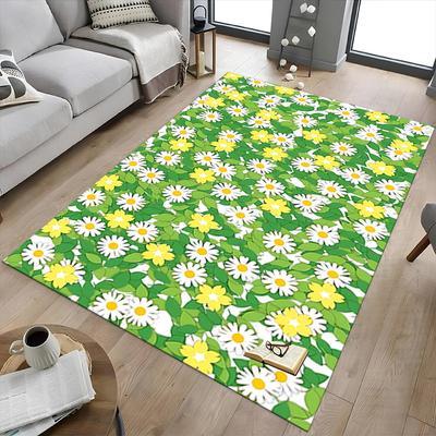 1 Stück Blumen Blätter Extra Groß Rutschfester Boden Teppich, Büro, Familie, Schlafzimmer, Studio - Großer Bereich TeppichJ0359