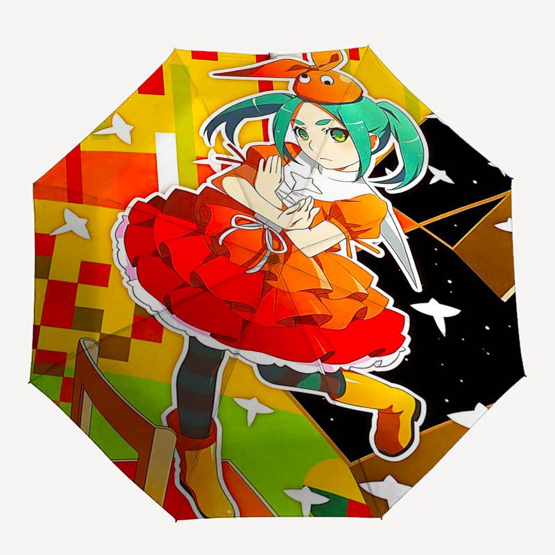 1pc Outdoor Umbrella with Anime Character Design - Automatic Opening/Closing, Portable 3-Fold Design, 8-Bone Iron Frame - Perfect for Fans, Trave