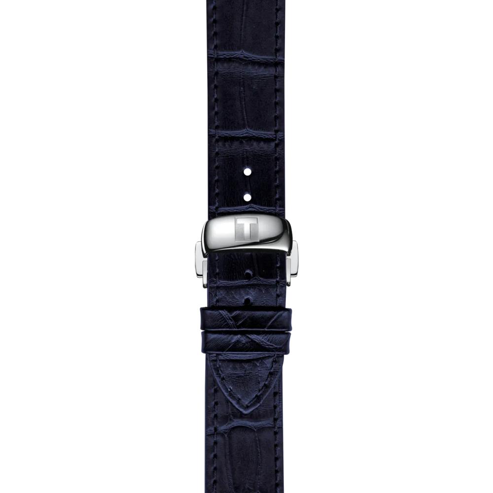 Tissot Leather Strap blue Dial Men's Fashion Watch T006.407.16.043.00