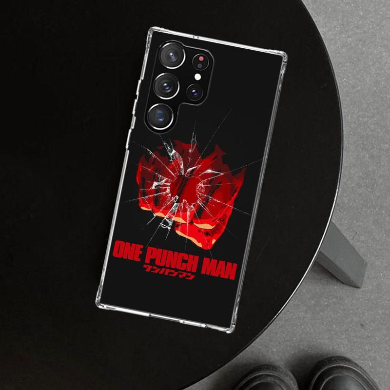 One P-Punch-Man Saitama King Phone Case Cover for Samsung Galaxy S26 S25 Edge S24 S23 Ultra S22 Plus S21 FE S20 + Art Customized