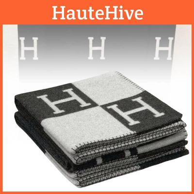 Coperta Lavorata a Maglia Premium Invernale Morbida Accogliente Design a H Coperte da Viaggio Multicolore