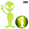 High Reflective Alien Peace Stickers Personalized Car Stickers Auto Body Rear Window Stickers Decoration Anti Scratch Decals