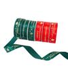 2.5CM Christmas Decor Ribbon 25Y Length Polyester Material Printed Christmas Ribbon Printed Design DIY Gift Packing