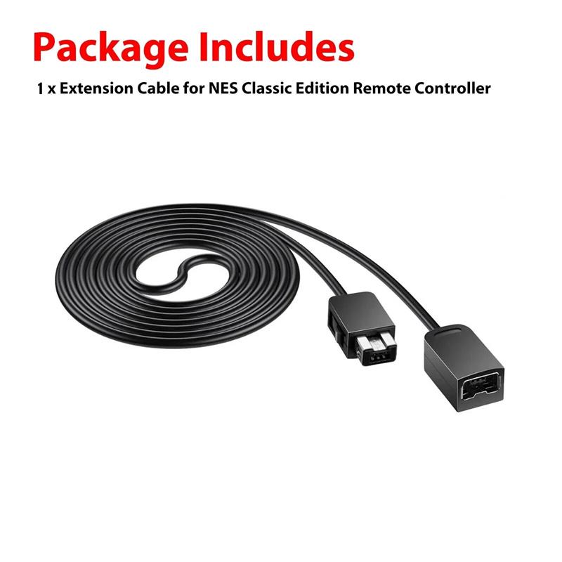 3M Uzatma Kablosu Oyun Uzatıcı Kablosu Nintendo Snes Classic Mini Kontrolcü İçin Nes Wii Kontrolcü İçin Siyah