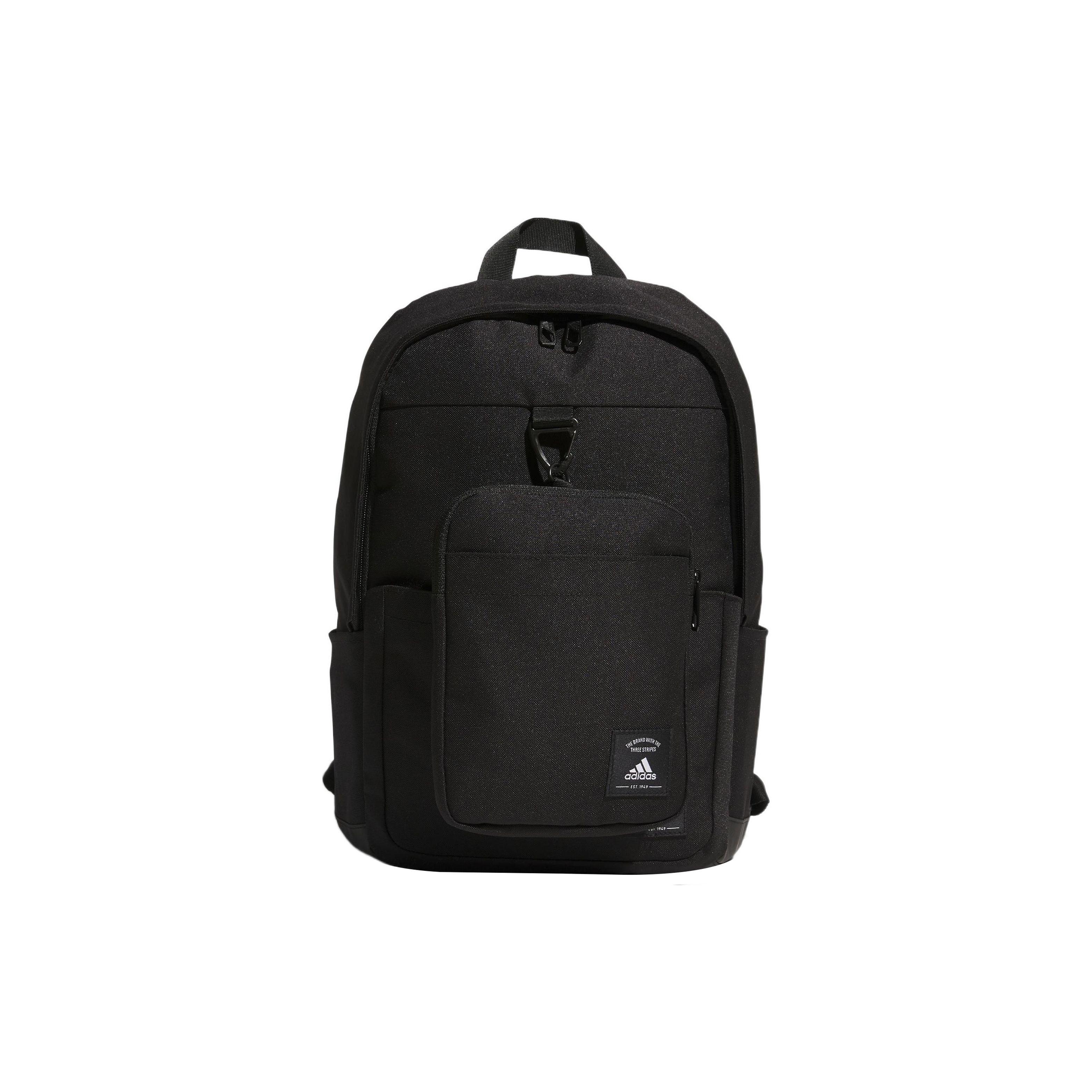Adidas Sports Casual Recycled Polyester Two-In-One Backpack Unisex Backpack Black IK7286 One Size
