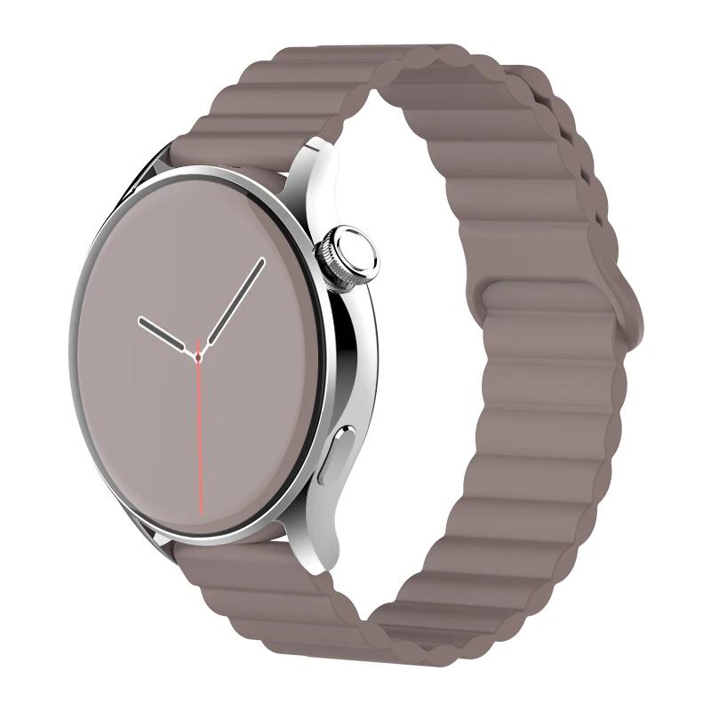 Silicone Magnetic Loop For Samsung Galaxy Watch 7 6 5 Pro 4 Classic Active Link Band Bracelet Huawei GT 2-2e 3-4 20mm 22mm Strap