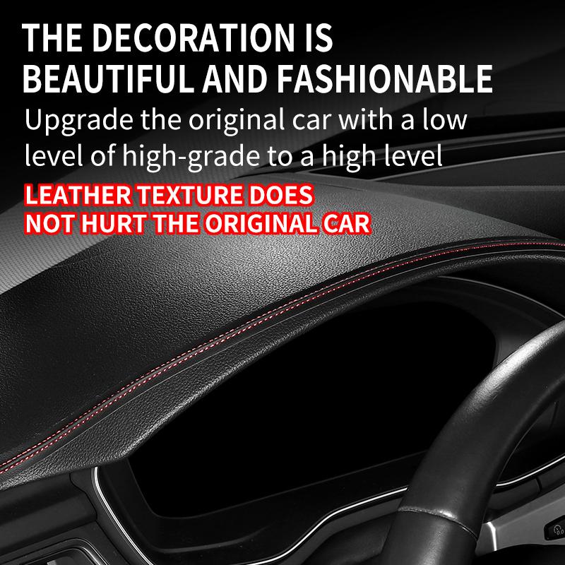 Car PU Leather Decorative Line Interior Self-Adhesive Decorative Strip Car Instrument Panel Gap Strip Auto Interior Accessories
