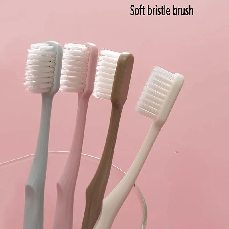 4Pcs/set Toothbrushes For Adults Manual Travel Toothbrush Set Multicolor Travel Toiletries Teeth Cleaning Oral Care