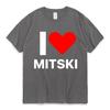 Funny I Love Mitski Graphics T-Shirt Unisex's 100% Cotton Short Sleeve T Shirts Summer Harajuku Tee Shirt Unisex Clothing Tshirts