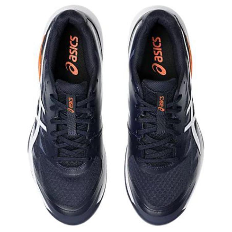 Asics Gel-Tactic 12 Synthetic Leather Versatile Comfortable Durable Low-Top Training Shoes Men Sneakers Black White Orange 1073A058-402