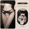 Sexy Lace Back Hollow Lace-Up Women's Thong with Open Crotch - Model 310