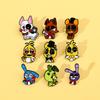 Cartoon Creative Personality Teddy Bear Brooch Horror Adventure Game Character Peripheral Metal Badge