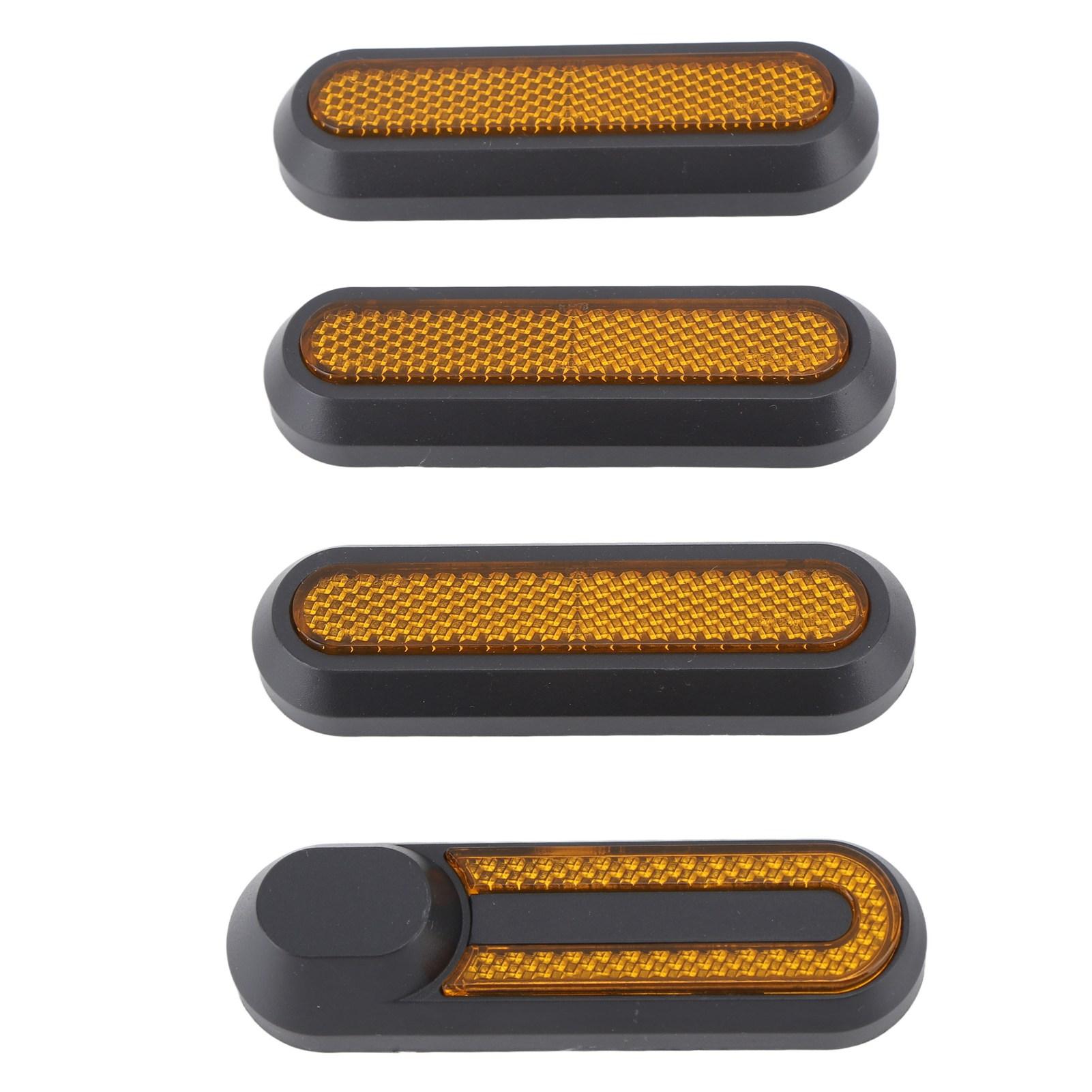 Electric Scooter Reflective Front Rear Side Wheel Cover Reflective Strip Front Rear Wheel Cover Reflector for M365 PRO PRO2 Yellow