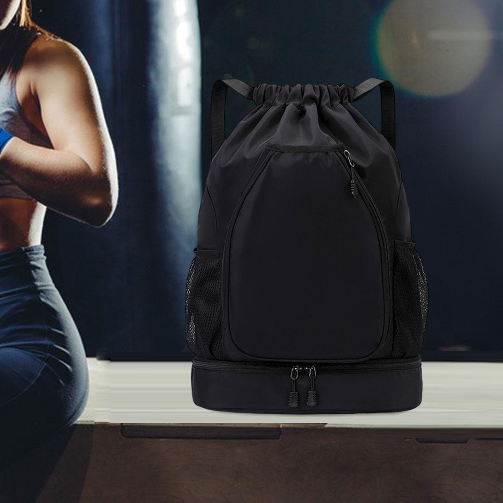 

Tennis Backpack Badminton Racquet Bag Portable Water Resistant Racket with Shoe чорний