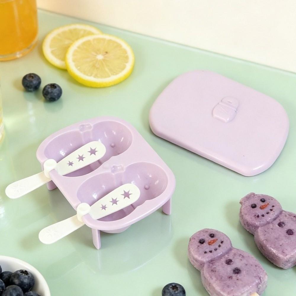 With Sticks Ice Cream Mold With Lids Ice Cream Maker Molds Cute ice Cube Tray  Kitchen Tools