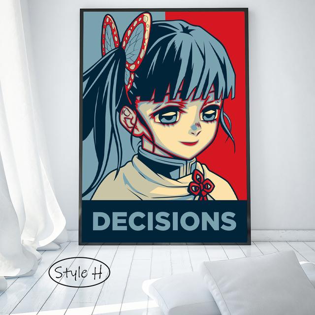 Anime Demon Slayer Poster Tanjirou Wall Art Canvas Painting Prints Pictures Home Bedroom Living Room Decor Murals Cuadros Gifts