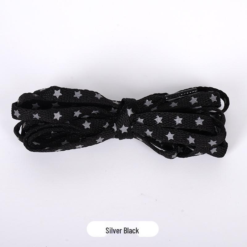 Reflective Star Luminous Flat Shoelaces for Sneakers