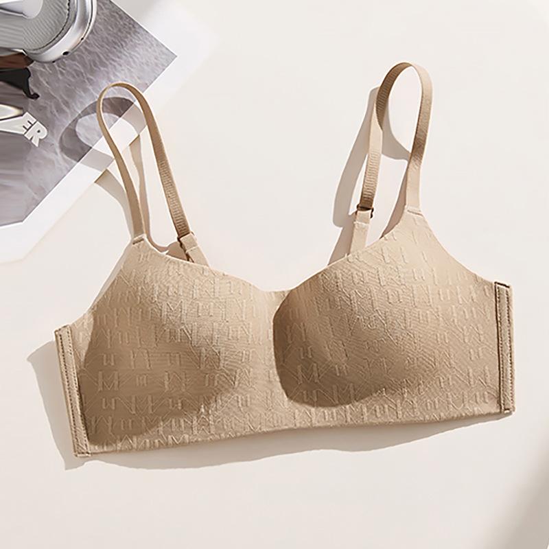 Traceless underwear Women's small breasts gather and support, anti-sagging, no steel ring, comfortable soft support, pull and close the breast bra