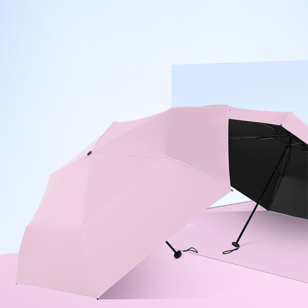 Carbon Fiber Sun UV Protection Sunshade 3 Folding Pocket Pencil Umbrella Rainy Umbrella Summer