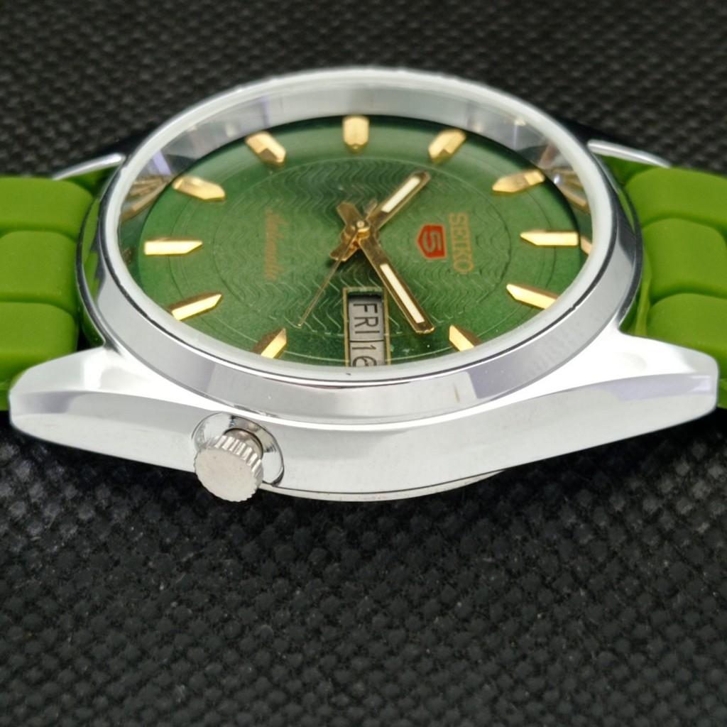 REFURBISHED VINTAGE SEIKO 5 AUTOMATIC JAPAN MENS D/D GREEN WATCH 603-a313722-9 SKU603-a313722