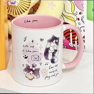 Cartoon Faule Katze Keramik Kaffeetasse - Perfekt für Zuhause, Büro oder persönliche Geschenke