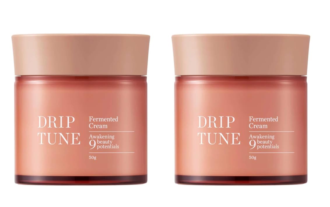 

Drip Tune Fermented Cream, 9 beauty benefits: moisture, firmness, radiance, and pore care, 50g x 2