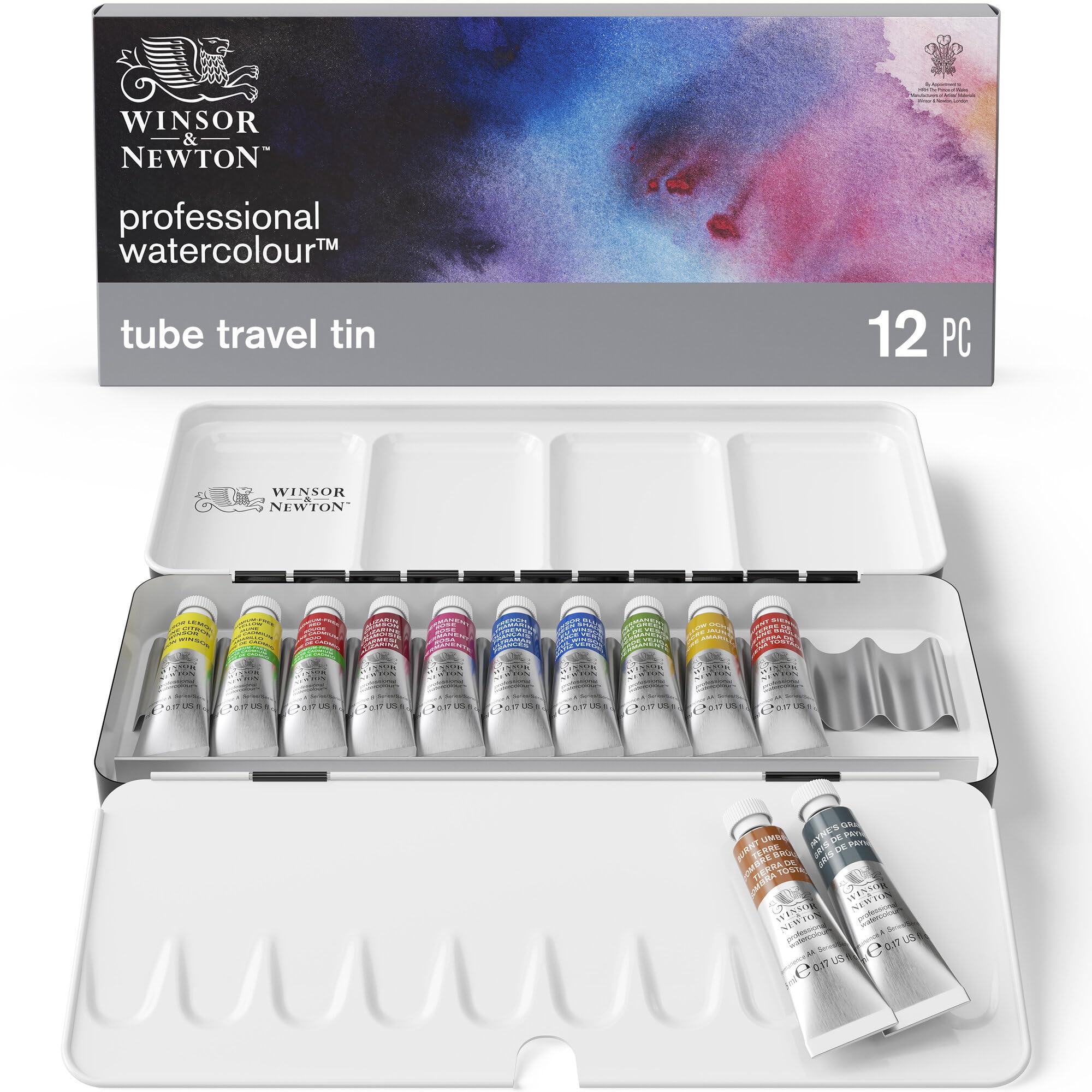 

Winsor Newton Professional Акварель Тревел 12 18809552 & Набір, Кольори, 5 мл,
