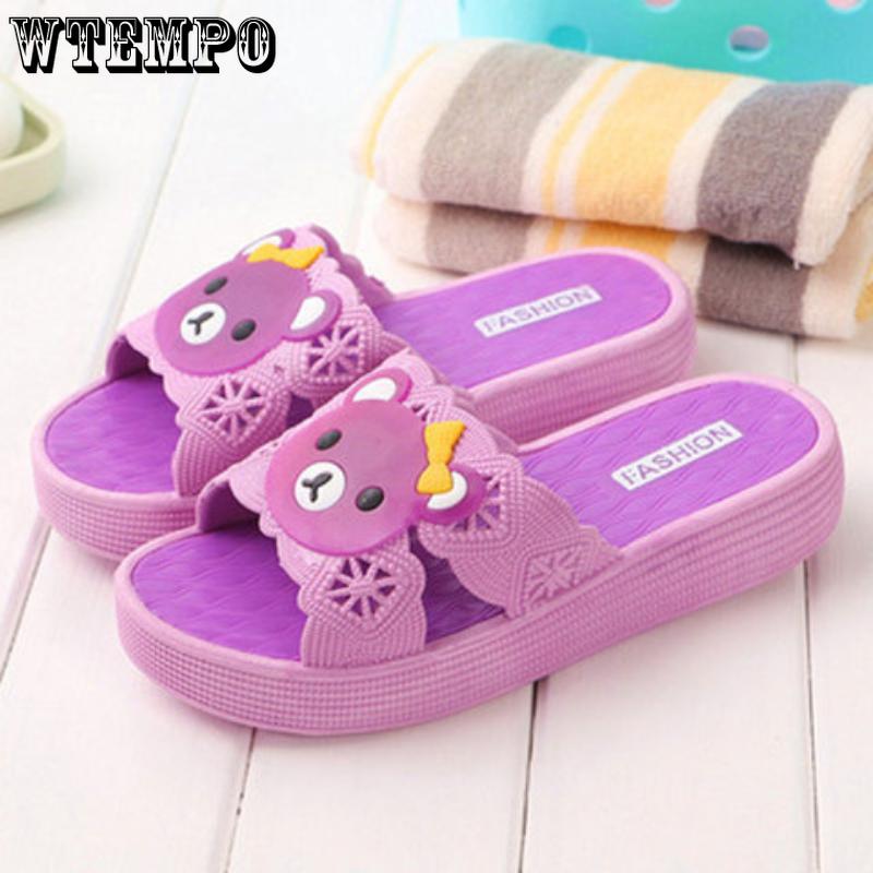 Unisex Slippers Women's Cute Slippers Summer New Cartoon Upper Home Bathroom Outdoor Slippers Non-slip Soft Bottom Thick Bottom Shoes