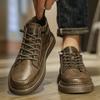 Italian Brand Men's High-top Shoes Popular Outdoor Hiking Shoes In Autumn Winter Men's Genuine Leather Casual Shoes Oxford Shoes