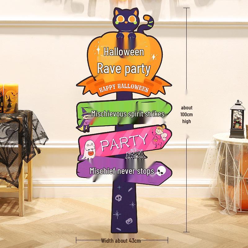 Halloween Pumpkin Lantern Board Standee for Outdoor/Kindergarten Decorations