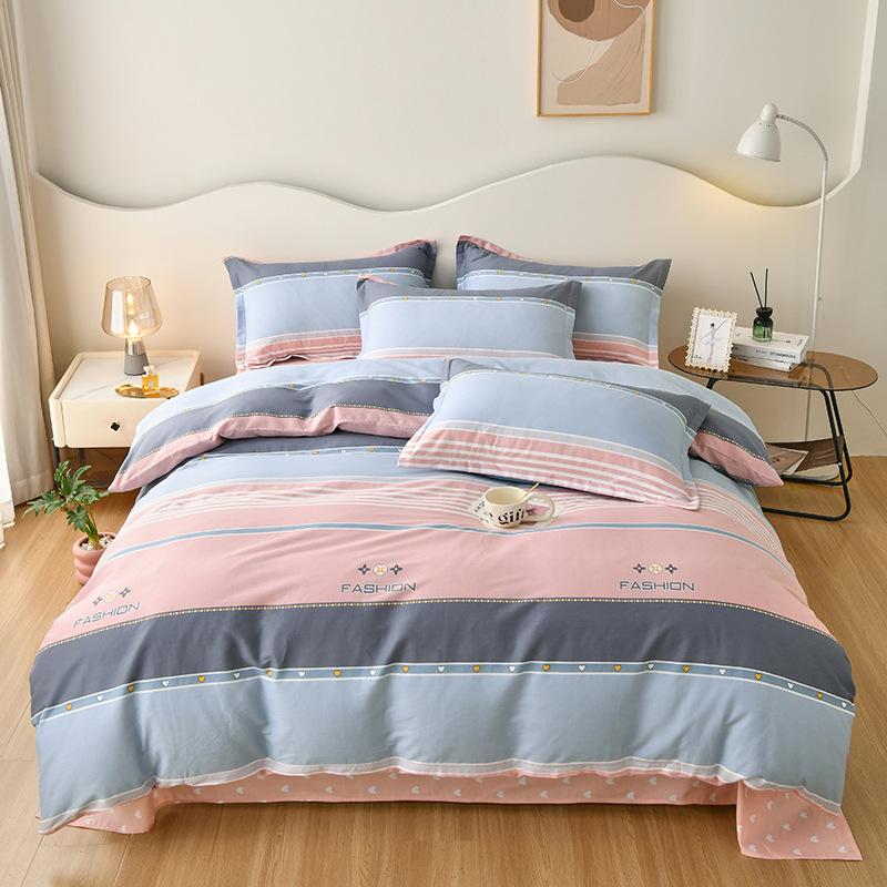 Μικρό Φρέσκο Βαμβακερό Καθαρό Βαμβάκι τεσσάρων τεμαχίων κοιτώνα Παπλωματοθήκη τριών τεμαχίων