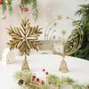 Gold Glitter Christmas Tree Topper Star Sparkling Reusable Christmas Topper Decor Iron Xmas Tree Ornament Christmas Tree
